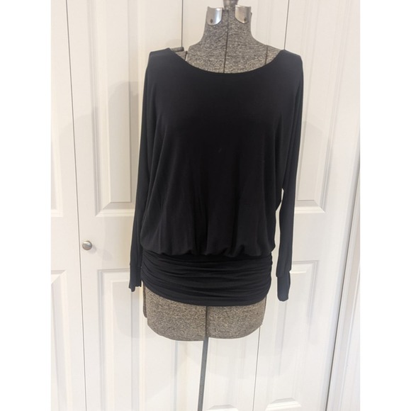 Slate gray TART tunic shirt. Soft flowy with side touching. V scoop in back - Picture 1 of 12